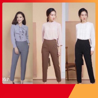Quần baggy công sở khoá giọt lệ