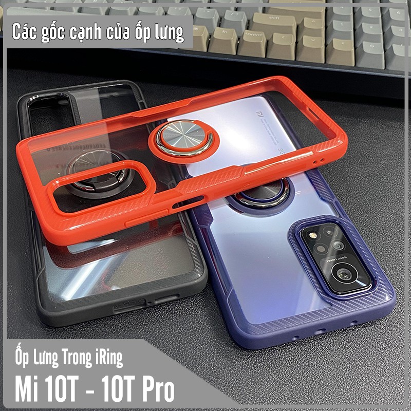 Ốp lưng cho Xiaomi Mi 10T - Mi 10T Pro 5G - K30S Trong Suốt Chống Sốc iRing Viền Màu