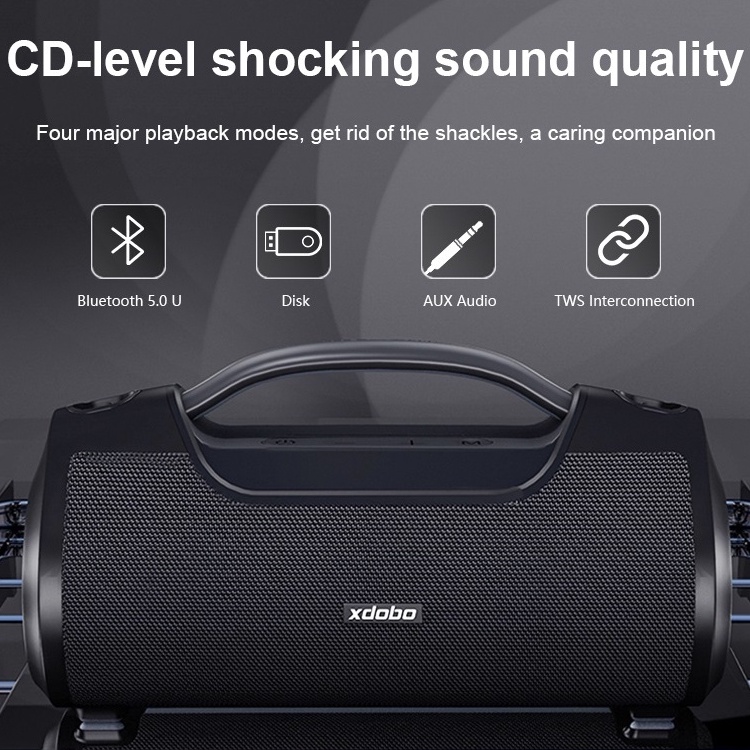 ★Chính hãng★ Loa Bluetooth ngoài trời Xdobo Vibe plus 80W Siêu Trầm Hay hơn Tronsmart bang - DSP - TWS - chống nước IPX5