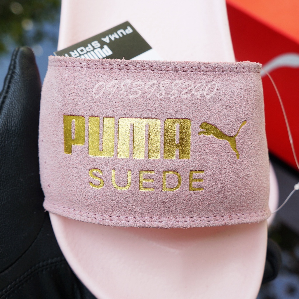 Dép Puma con báo da lộn FREE SHIP + hộp + VNXK tem tag hàng loại 1.1 đế mềm quai ngang hot trend nam nữ. BH Slippers