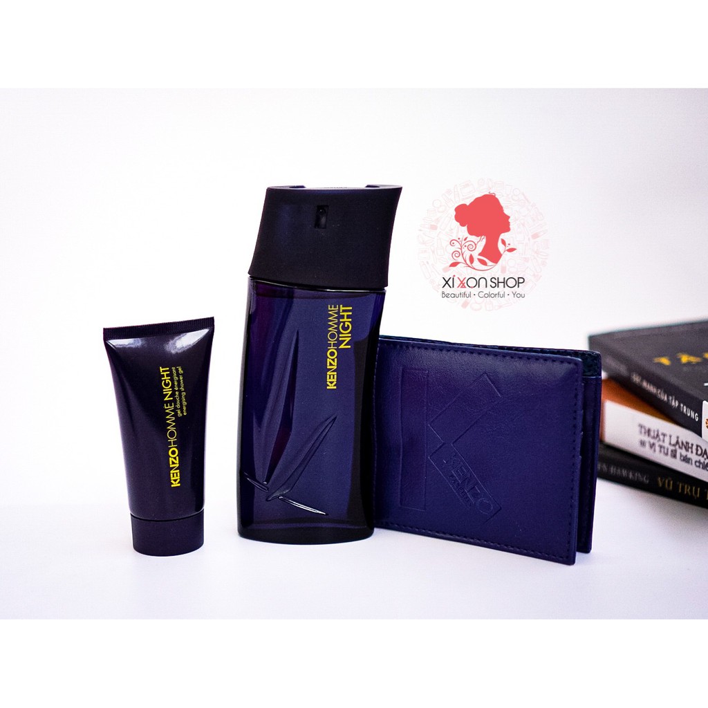 BỘ QUÀ TẶNG KENZO HOMME NIGHT NƯỚC HOA 100ML + SỮA TẮM 50ML + VÍ CẦM TAY