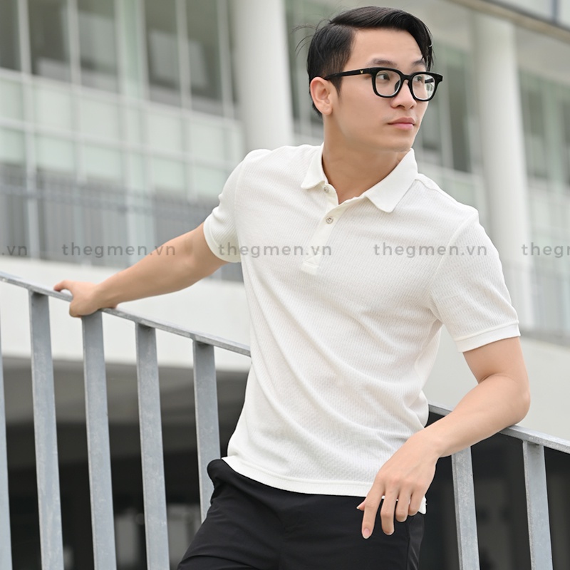 Áo Polo nam The GMEN Weave Polo Shirt nhẹ, bề mặt dệt Double Face thoáng mát, mềm mịn