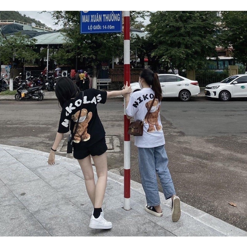 AT04_Áo Thun Nữ Dáng Rộng Unisex TEDDY NIKOLAS Be Yourself Chính Hãng_Chất Cotton Xuất Dày Dặn Mềm Mịn Mát Không Xù Lông