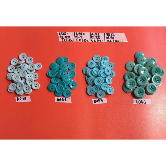 Combo 10 nút áo xanh ngọc N081-N084