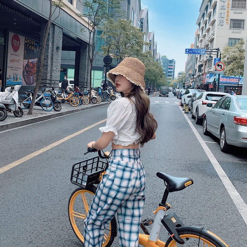 Nón Tai Bèo Đan Cói Rộng Vành Phối Ren Kiểu Hàn Quốc Thời Trang Mùa Hè Cho Nữ