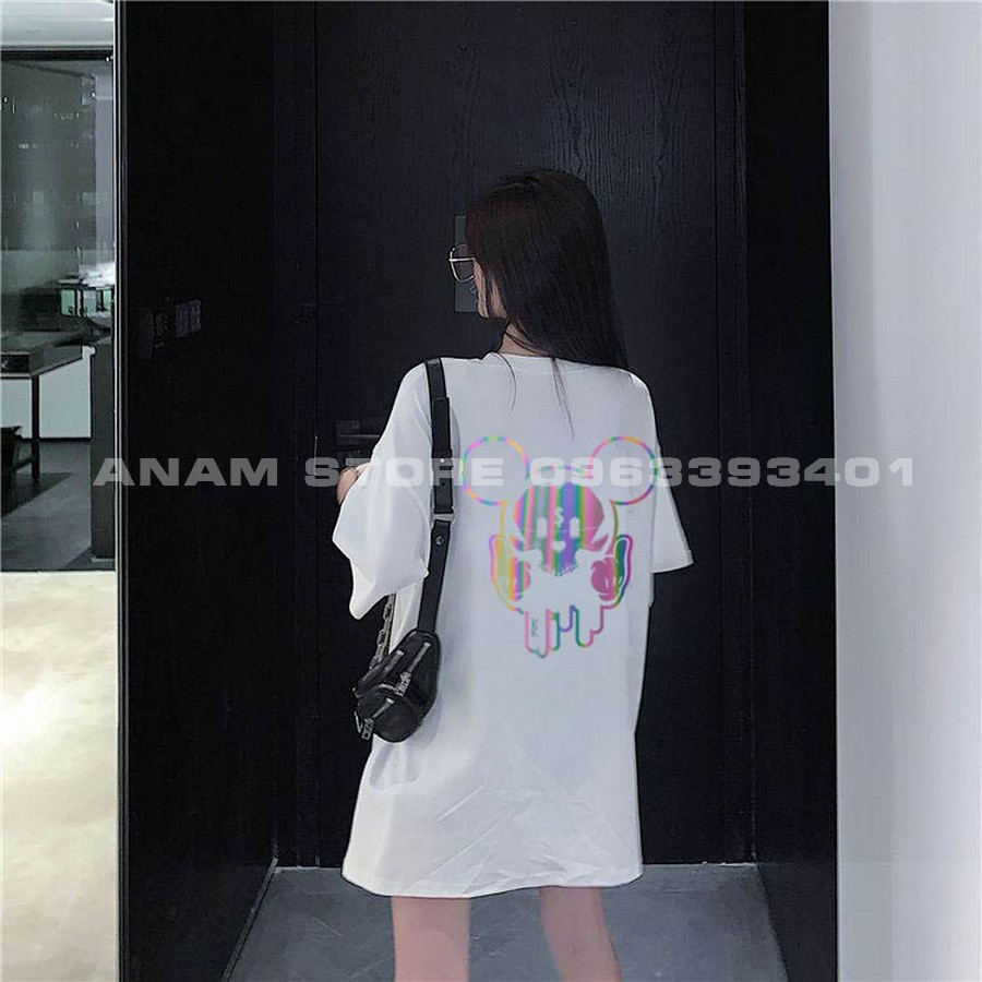 Áo thun phản quang 7 màu tay lỡ Nam Nữ Mikey