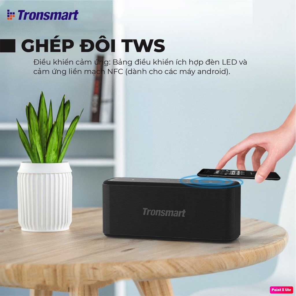 Loa Bluetooth Tronsmart Element Mega Pro 60W v5.0 Hỗ trợ TWS và NFC ghép đôi 2 loa - Phân Phối Chính hãng BH 12 Tháng