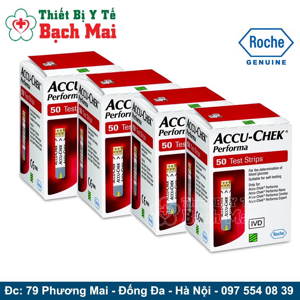 Que Thử Đường Huyết Accu - Chek Performa [Hộp 50 que]