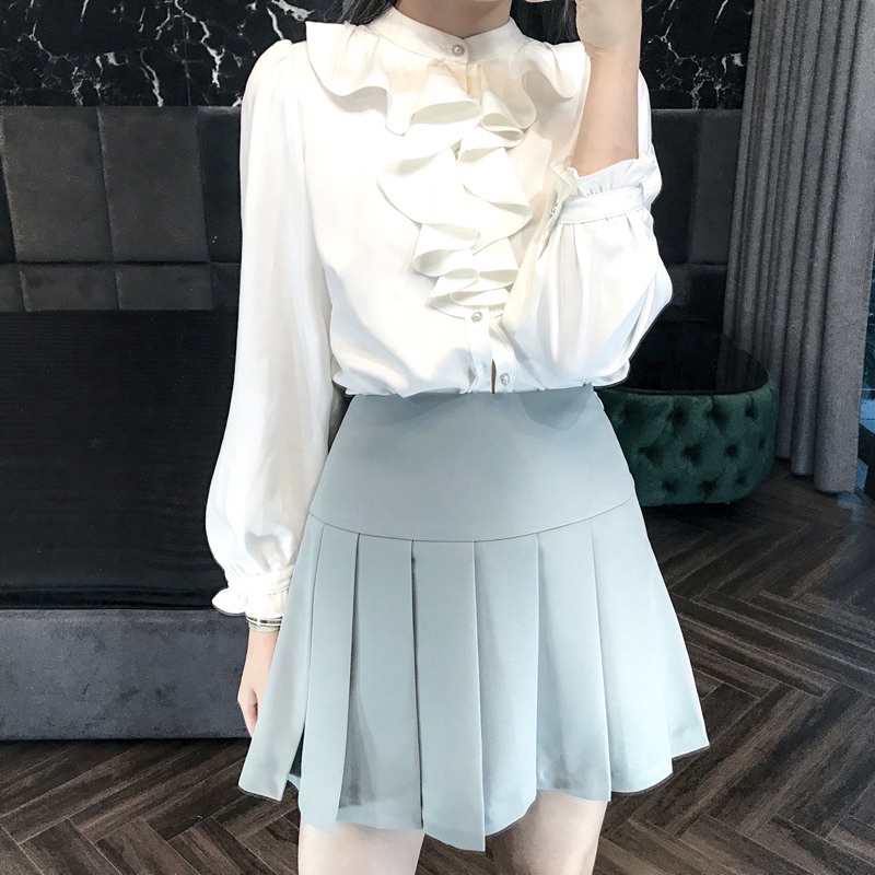 Sét Áo Quần Chân Váy Vest Công Sở Nữ NKN Xanh Ngọc V6B35 Q2P35 C13B35