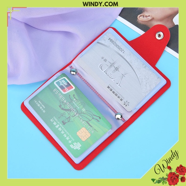 Ví đựng thẻ bằng trong suốt chất PVC 12 ngăn tiện dụng- saoshop