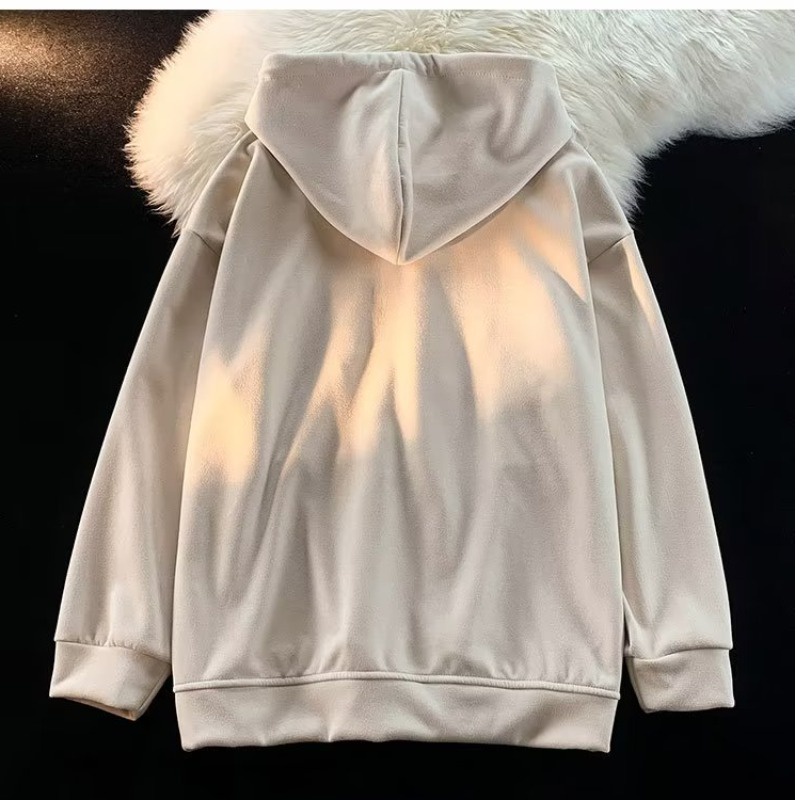 Áo Khoác hoodie Có Khóa Kéo In Chữ Thời Trang Hàn Quốc Dành Cho Nam Nữ
