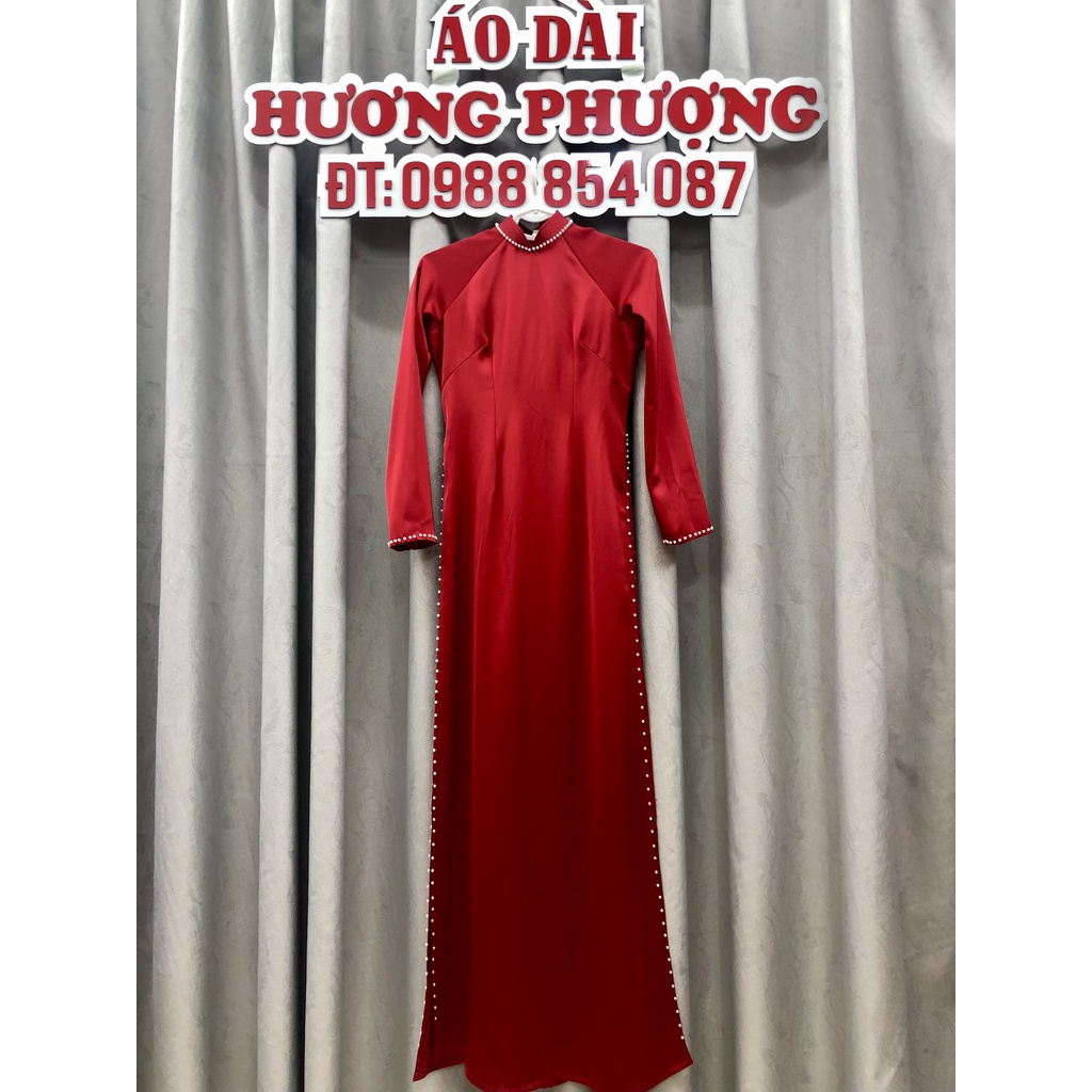 ÁO DÀI LỤA CAO CẤP ĐÍNH TRAI