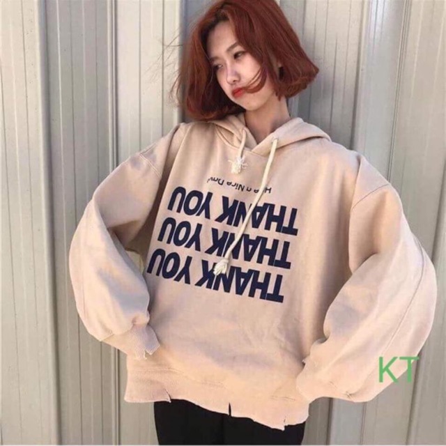 Áo hoodie Thank you ngược KTH0919