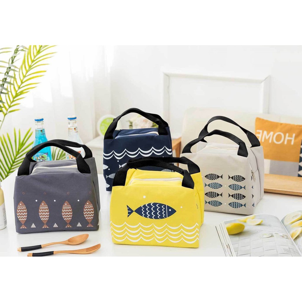 ⛔FREESHIP 50K❌Túi Giữ Nhiệt Đựng Đồ Kiểu Nhật Có Kéo Khóa 2394 Chợ Tốt Store