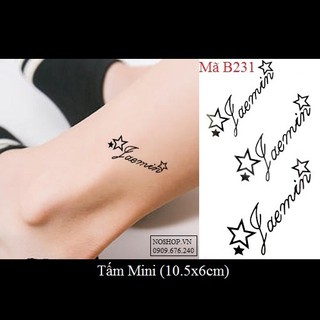 Hình xăm dán chữ B231