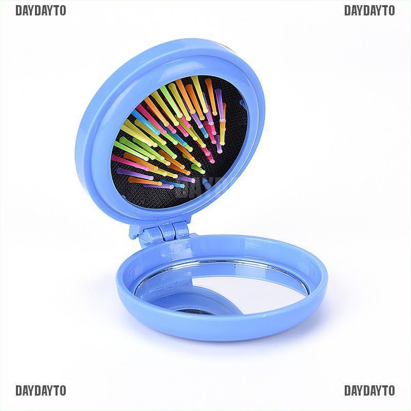 Lược Gấp Tích Hợp Gương Tiện Dụng Mang Theo Du Lịch