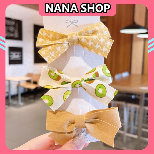 Set Kẹp Nơ Cao Cấp 🍓PHIÊN BẢN 2021🍓 Kẹp Tóc Trẻ Em Phong Cách Hàn Quốc