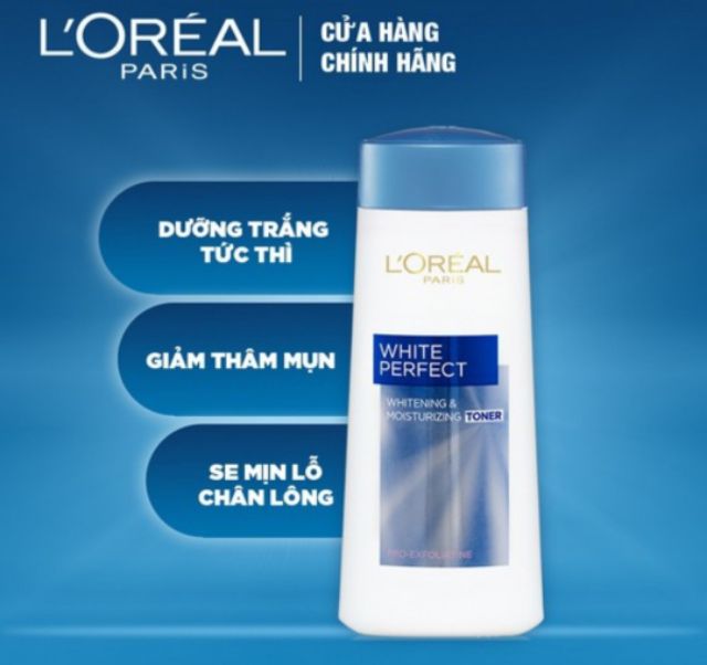 Nước hoa hồng dưỡng trắng da L'Oreal Paris White Perfect 200ml