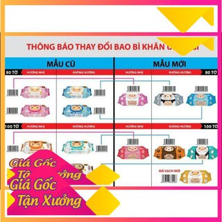 Khăn ướt agi 100 tờ không mùi