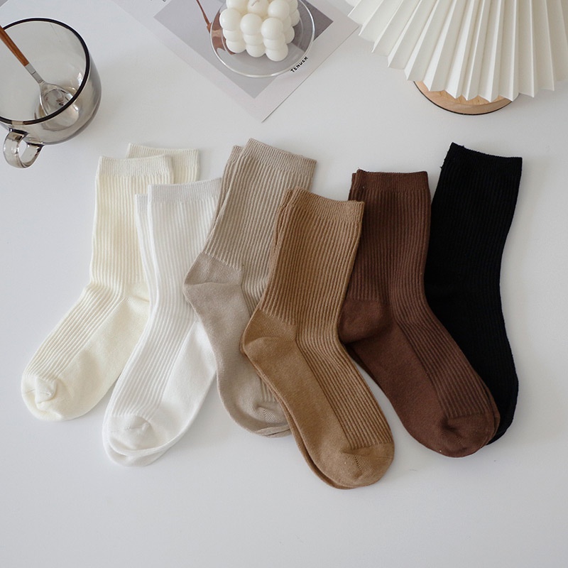 Vớ tất len nam nữ cao cổ họa tiết thổ cẩm/ tất trơn phong  cách vintage nhiều màu thời trang