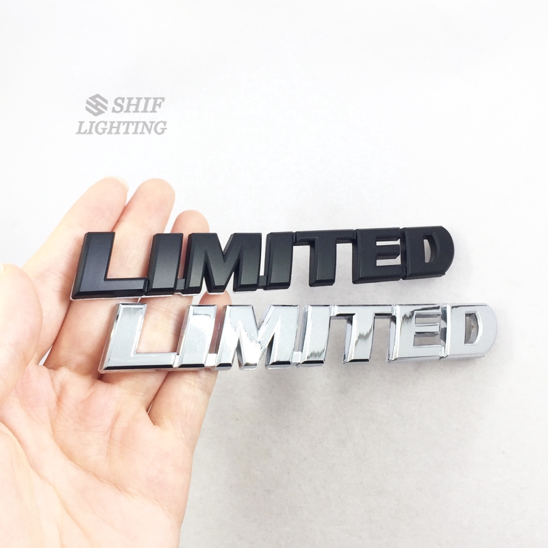 Decal dán trang trí xe hơi logo chữ LIMITED bằng kim loại