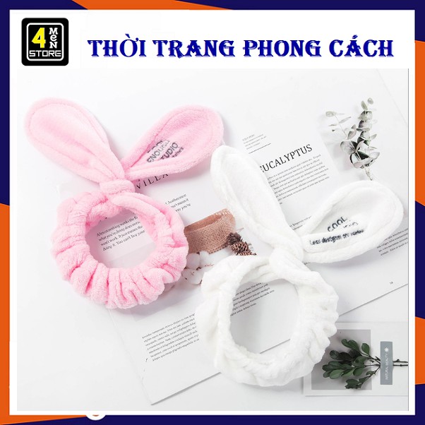 Băng Đô Cool Tai Thỏ Trắng Cao Cấp - Siêu Dày Dặn - Siêu Xinh