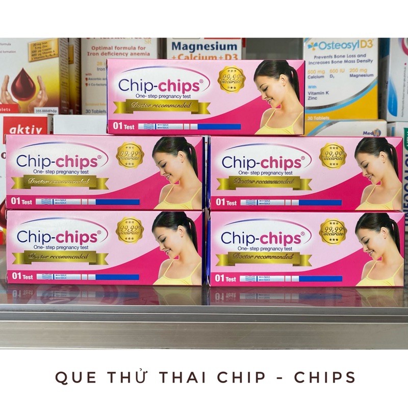 [CHÍNH HÃNG] QUE THỬ THAI CHIP CHIPS 2 VẠCH ĐỘ CHÍNH XÁC CAO