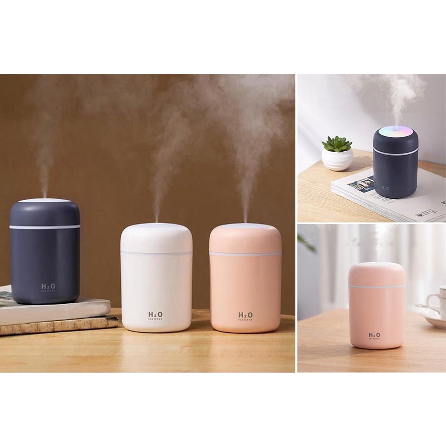 Máy Xông Tinh Dầu Phun Sương Mini tạo độ ẩm không khí kết hợp Đèn Led làm Đèn Ngủ 3 trong 1 cho phòng ngủ và trong ô tô