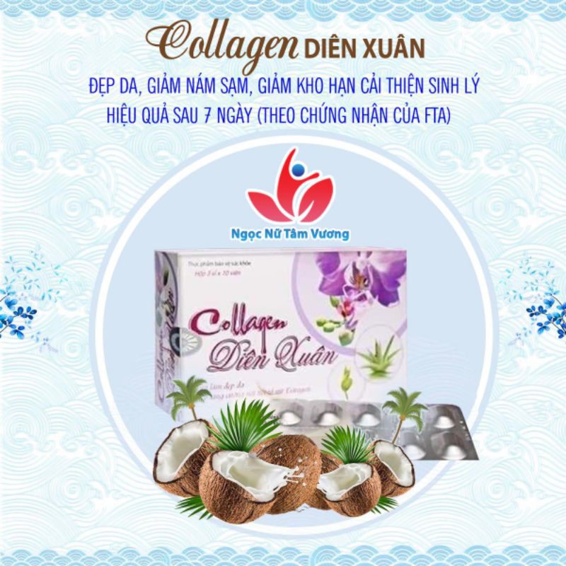 Viên uống đẹp da 🔸CHẤT LƯỢNG TỐT NHẤT🔸 viên tái tạo da Collagen Diên Xuân Cung cấp độ ẩm, giúp da luôn mềm mịn vihung | BigBuy360 - bigbuy360.vn