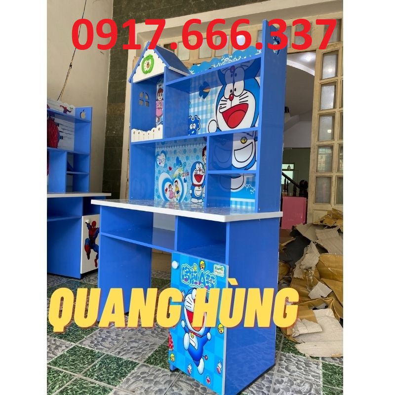 Bàn học sinh nhựa đài loan in 3D  Doraemon màu xanh dương - Giao hàng miễn phí HCM