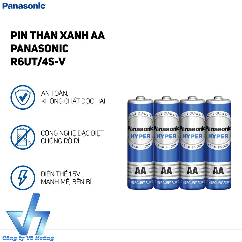 Bộ 12 pin AA Panasonic R6UT High Quality (Xanh)