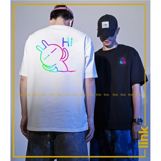 SALE- Áo thun phản quang TUZKI đa sắc siêu bựa tay lỡ dáng rộng ( Đen, Trắng ) - HÀNG MỚI VỀ