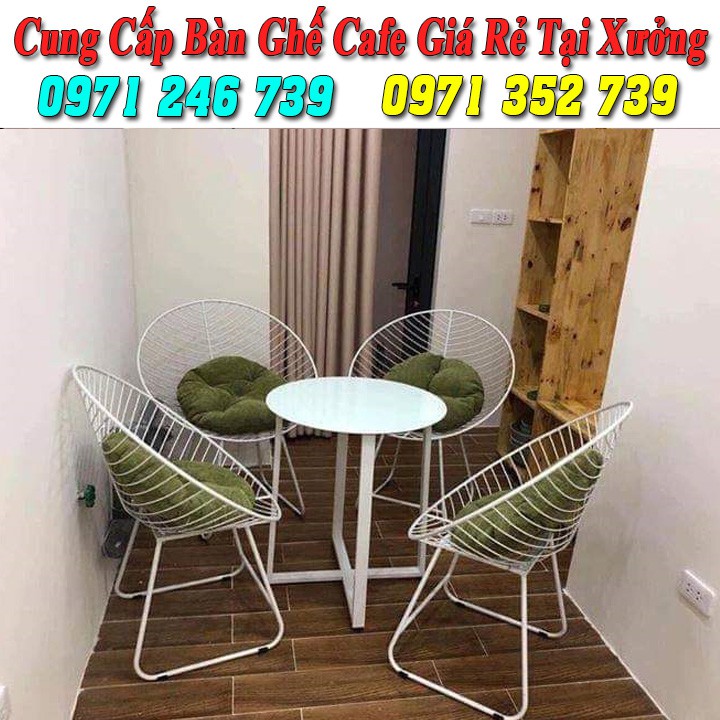 Bộ bàn ghế sắt cafe ngoài trời giá rẻ