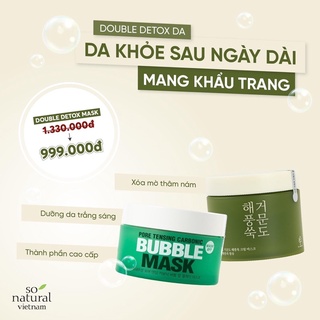 Mask ngải cứu & mặt nạ đất sét bubble mask