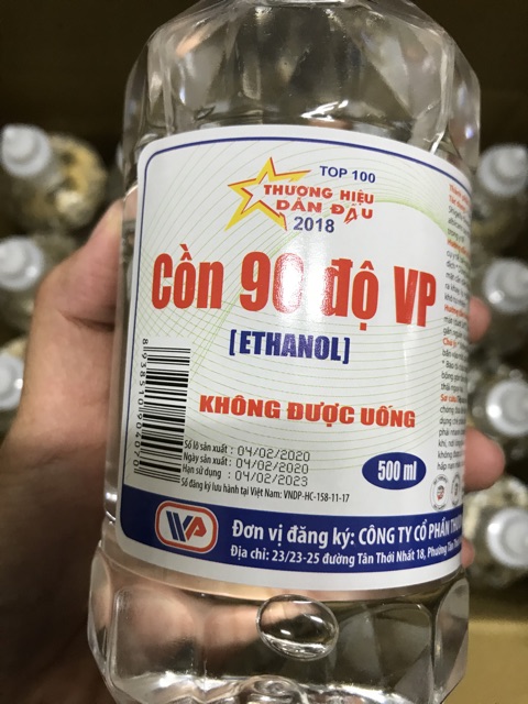 Cồn y tế Vĩnh Phúc 90 độ chai 500ml-1000ml