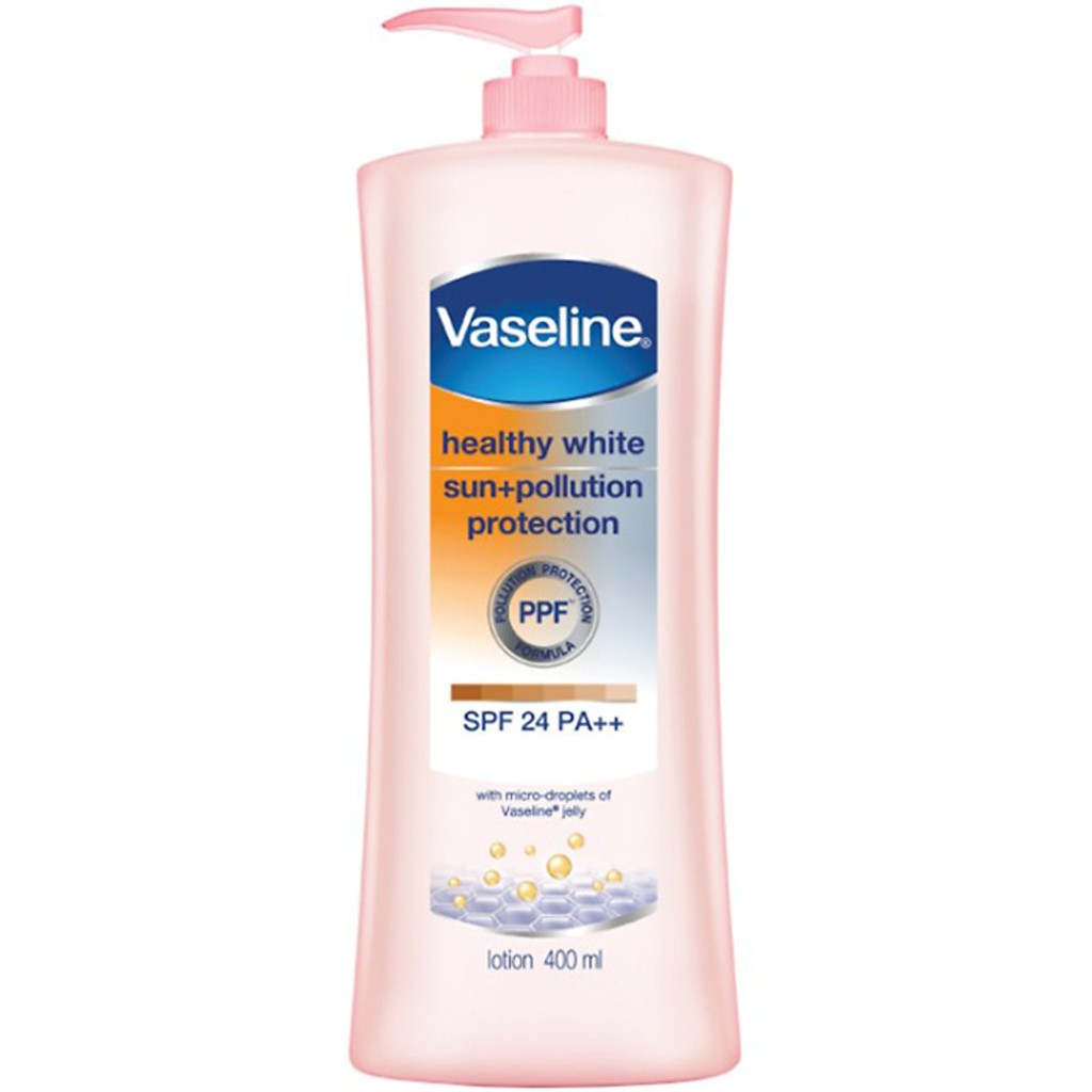 Sữa Dưỡng Thể Trắng Da Chống Nắng Và Ô Nhiễm Môi Trường Vaseline Spf 24 Pa++ 400ml