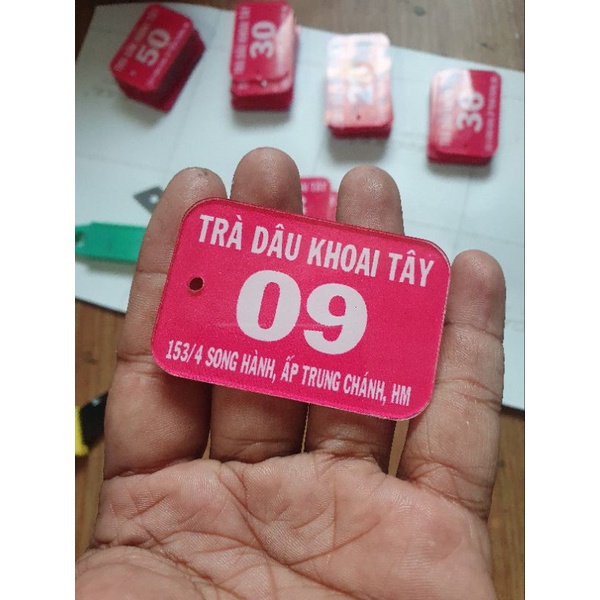 Thẻ mica giữ đồ giữ xe thẻ số