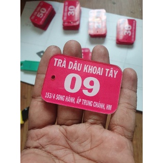 Thẻ mica giữ đồ giữ xe thẻ số