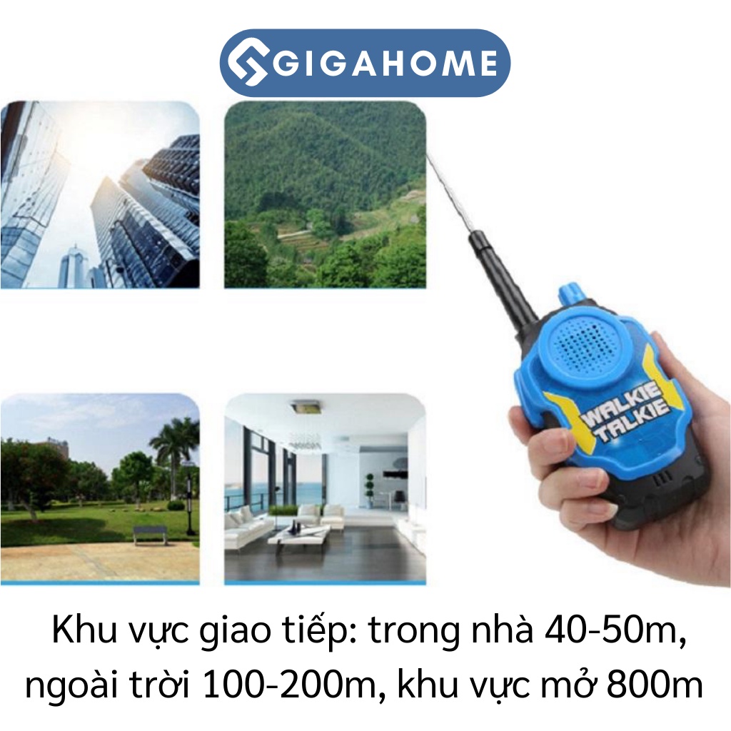 Combo 2 Máy Bộ Đàm Đồ Chơi Cho Bé GIGAHOME Màn Hình LCD, Tiết Kiệm Pin 7797