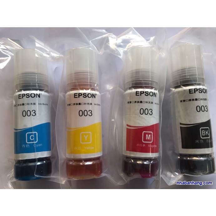 Mực in màu 003 dùng cho máy in phun E̲p̲s̲o̲n̲ L1110/L3110/L3150/...-hàng nhập -dung tích 70ml