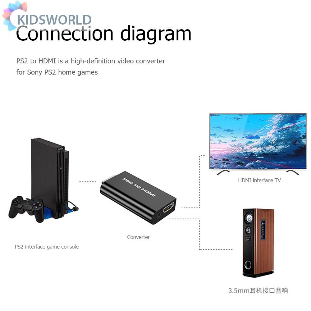 Đầu Chuyển Đổi Ps2 Sang Hdmi Có Cổng Âm Thanh 3.5mm Cho Hdtv Pc