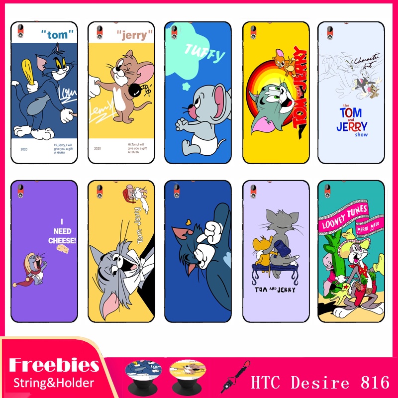 Ốp Điện Thoại Hình Tom & JERRY Có Dây Đeo Cho HTC Desire 816