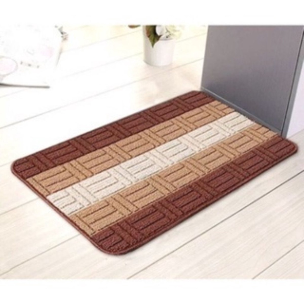 Thảm chùi chân mặt len cao cấp, mặt sau chống trơn trượt kích thước 40 x 60 cm