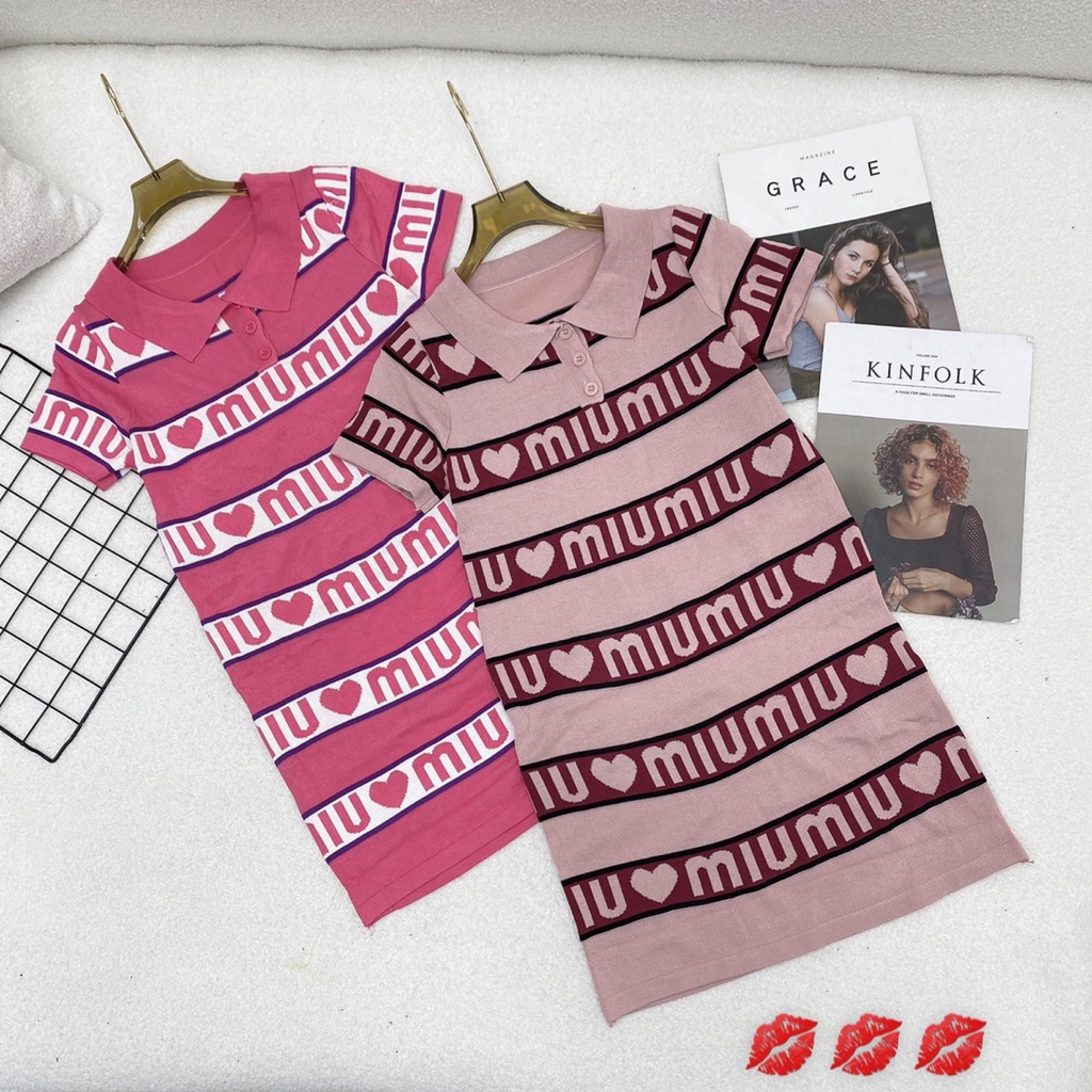 Váy len mongtoghi suông cổ đức miumiu hot