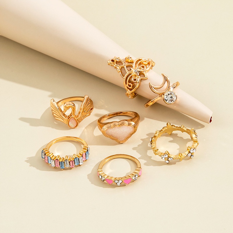Set 7 Nhẫn Thời Trang Vintage Dành Cho Nữ