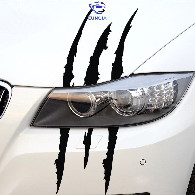 Tem Decal Mí Mắt hình vết Xước 3 miếng Trang Trí Ô Tô Cao Cấplạ mắt - phụ kiện đồ chơi ô tô xe hơi EUNOIA