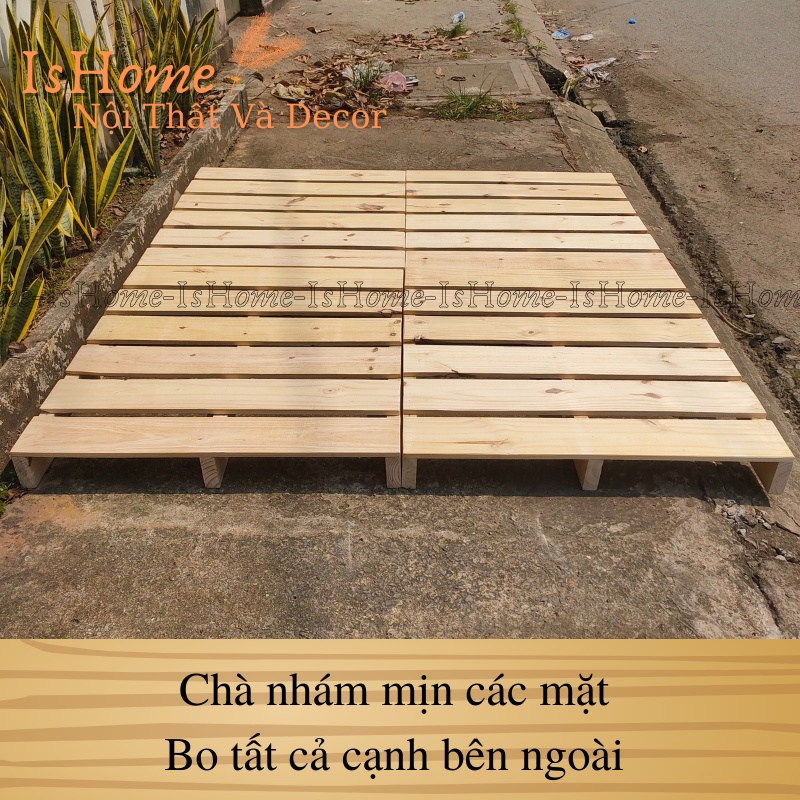 Giường Pallet Gỗ Thông Gấp Gọn Gỗ Mới Nhập Khẩu 100% Đủ Kích Thước Cao 10cm