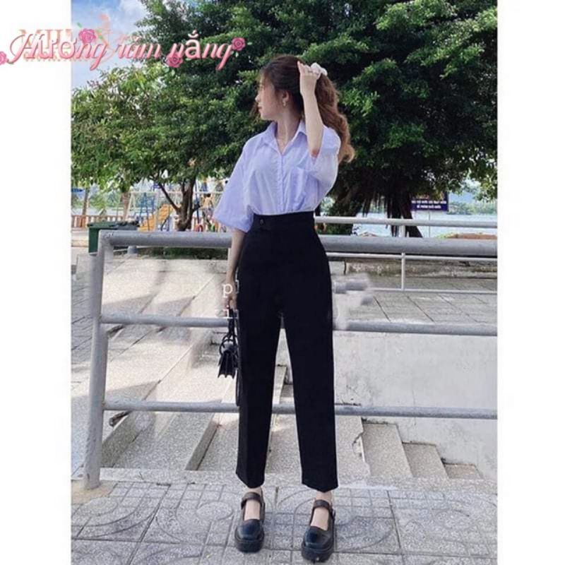 (HOT)Quần dài lưng cao vải tuyết mưa dày dặn , from chuẩn,đủ size