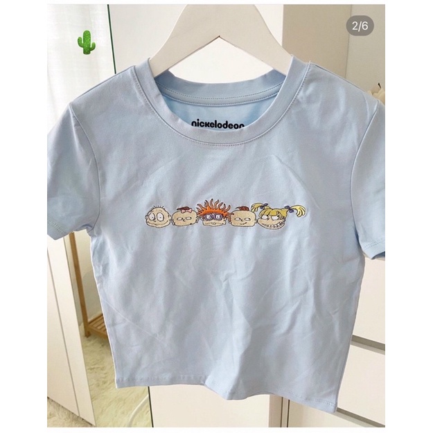 Áo thun croptop hoạ tiết thú cưng ☘️☘️ alohashop91