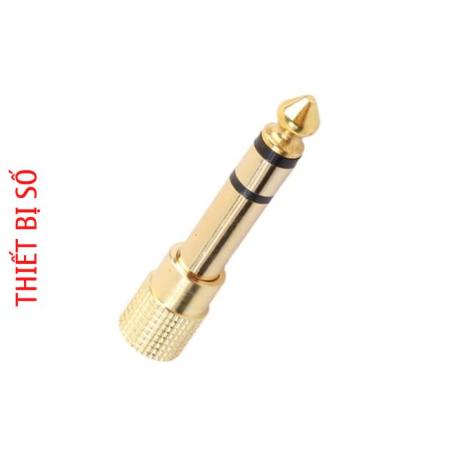 Jack Đầu chuyển 3.5 Ra 6.5 Mạ Vàng - Đầu chuyển cho Tai Nghe Mic Đàn Guitar Điện -dc3125